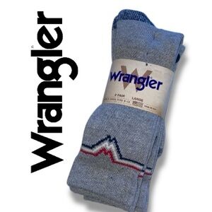 Wrangler Men's Socks 2 Pair Pack Work NEW Size Large Shoe size 9-13
